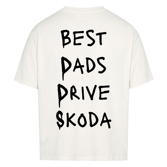BEST DADS DRIVE SKODA Backprint Premium T-Shirt