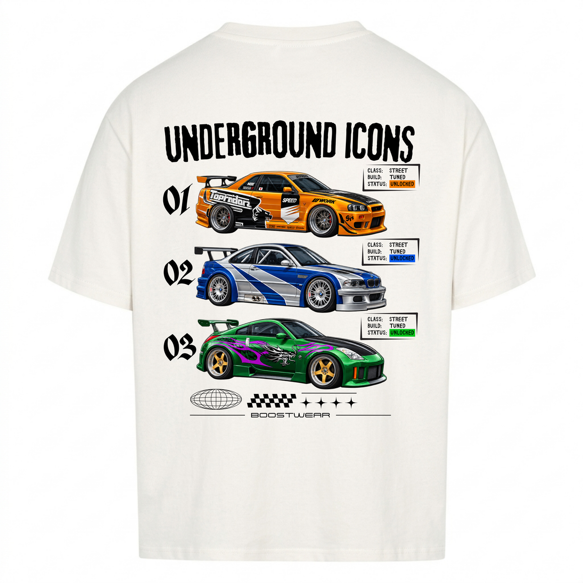 UNDERGROUND ICONS - Backprint Premium T-Shirt