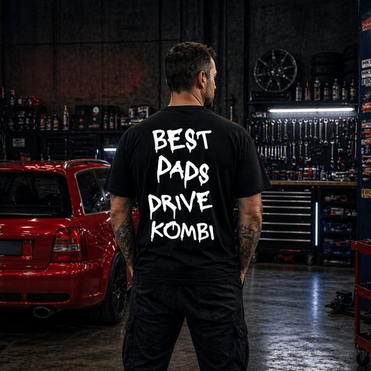 BEST DADS DRIVE KOMBI Backprint Premium T-Shirt