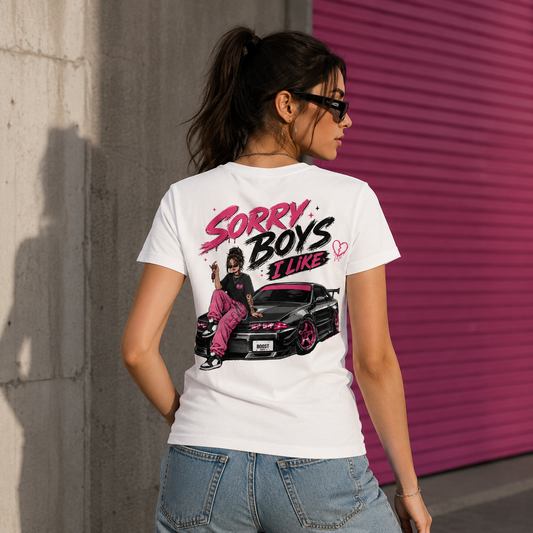 SORRY BOYS Backprint Premium T-Shirt