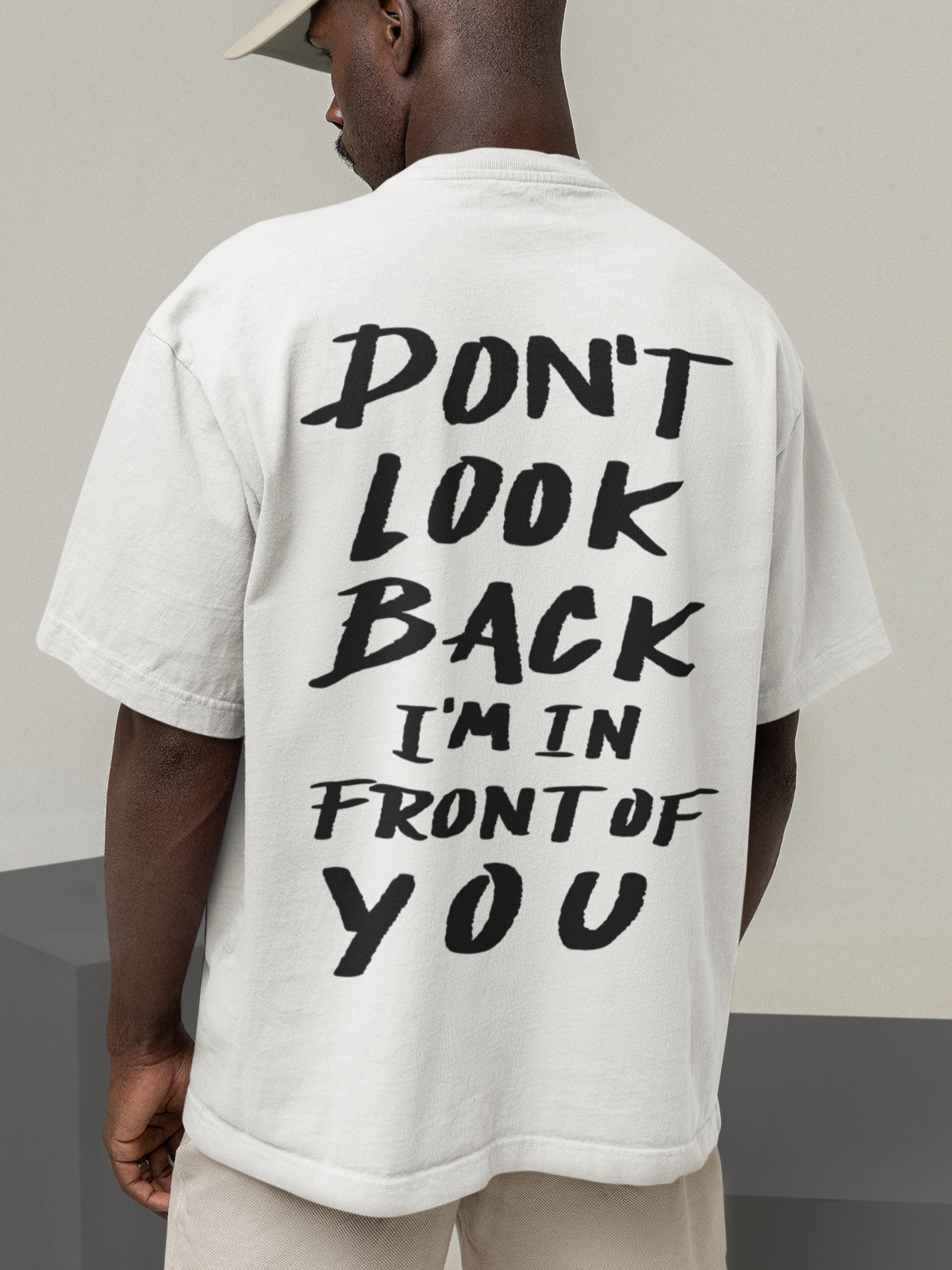 DONT LOOK BACK Backprint Oversized T-Shirt