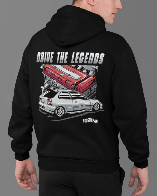 DRIVE THE LEGENDS Backprint Premium Hoodie
