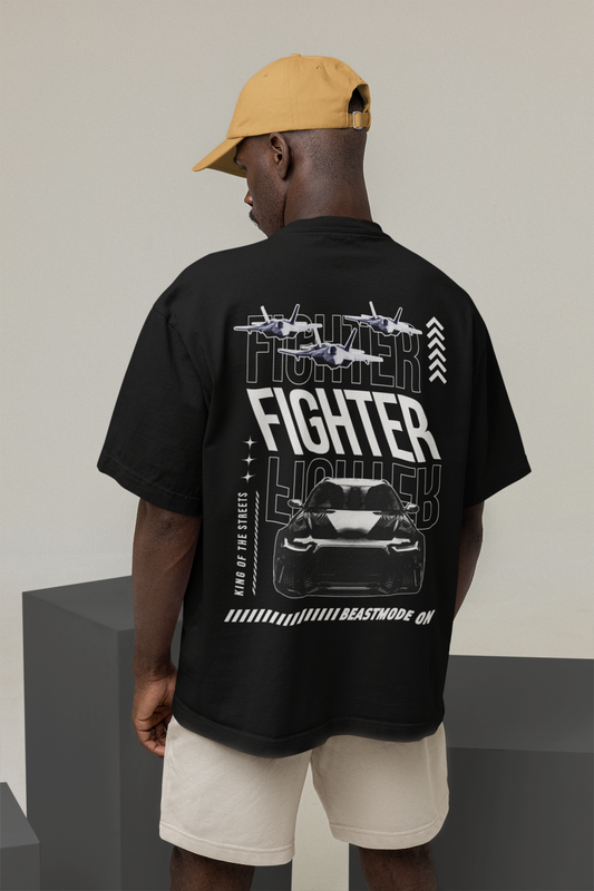 FIGHTER Backprint Oversized T-Shirt