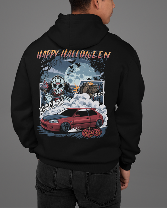 HAPPY HALLOWEEN Backprint Oversized Hoodie