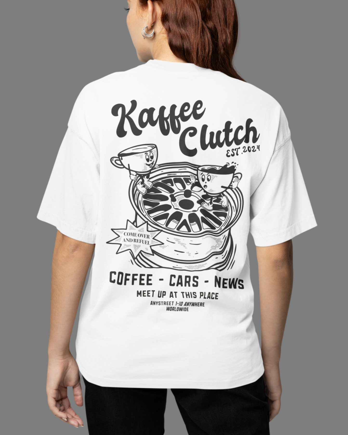 KAFFEE CLUTCH Backprint Premium T-Shirt