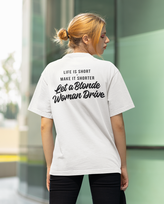 MAKE IT SHORTER Backprint Oversized T-Shirt