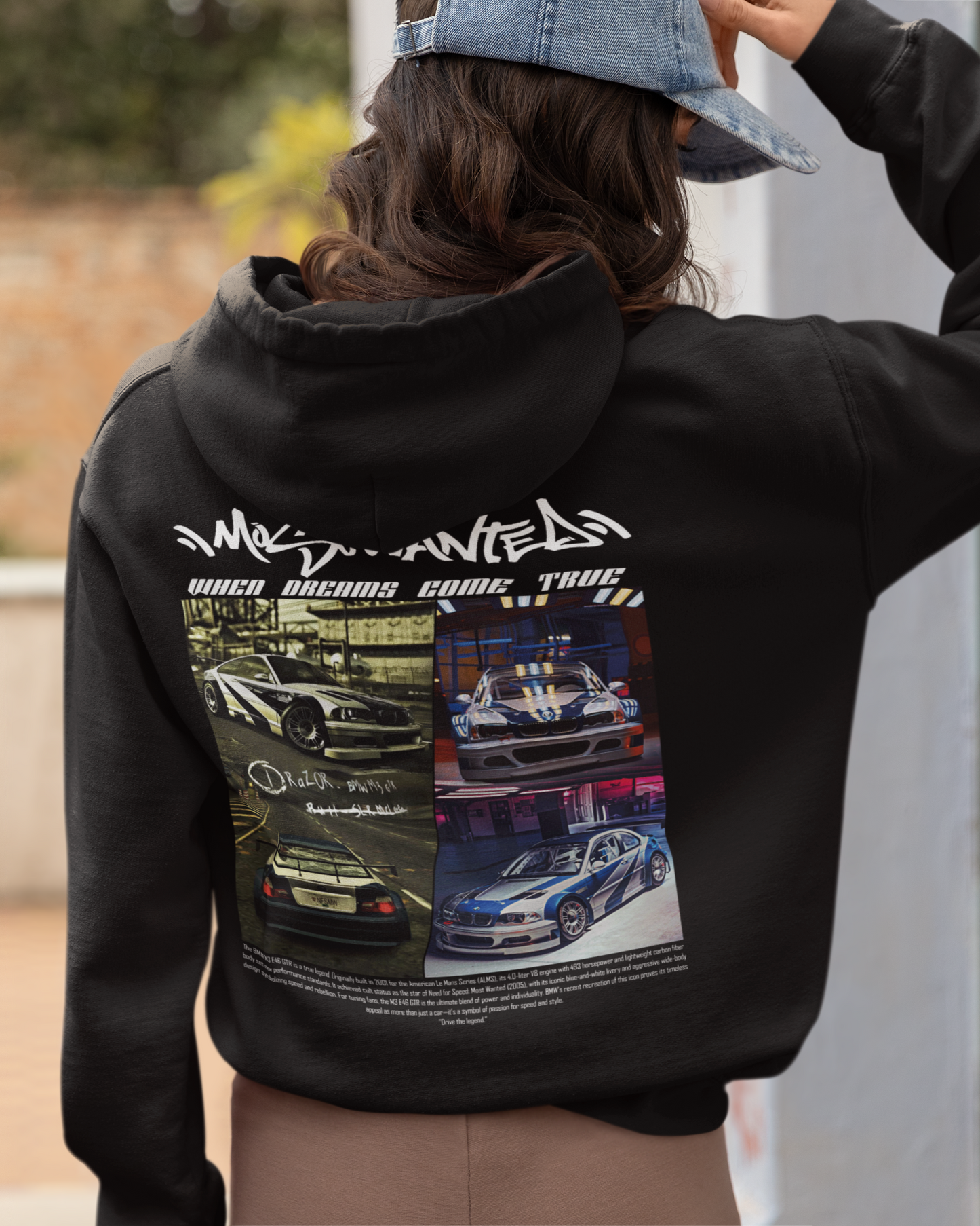 MOST WANTED Backprint Oversized Hoodie