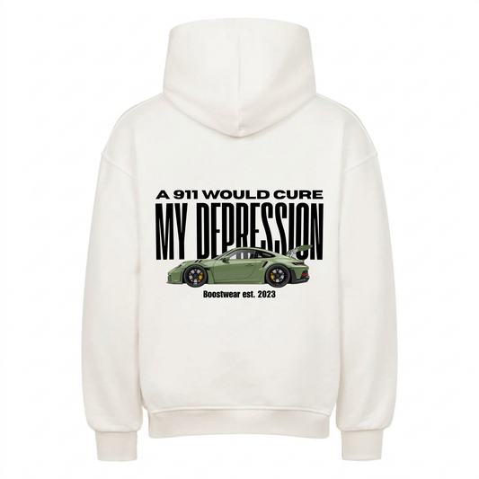 A 911 WOULD CURE MY DEPRESSION Backprint Premium Hoodie