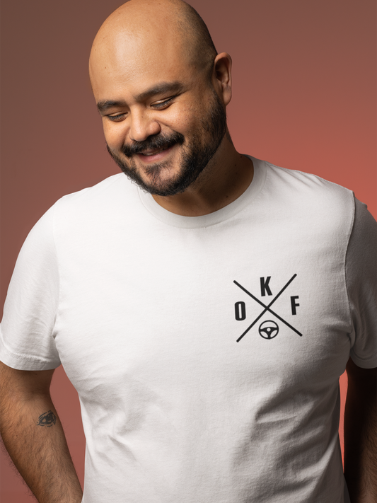 OKF KREUZ Brustdruck Premium T-Shirt