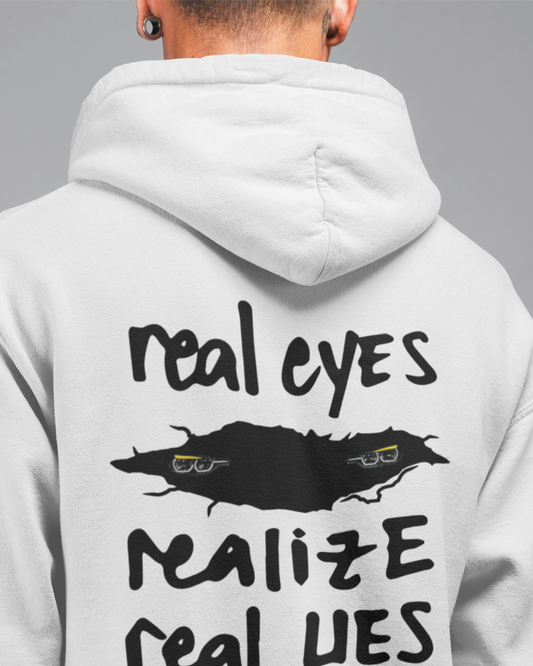 REAL EYES Backprint Oversized Hoodie
