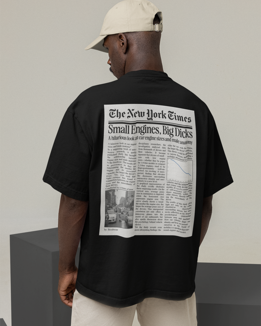 SMALL ENGINES, BIG DICKS Backprint Oversized T-Shirt
