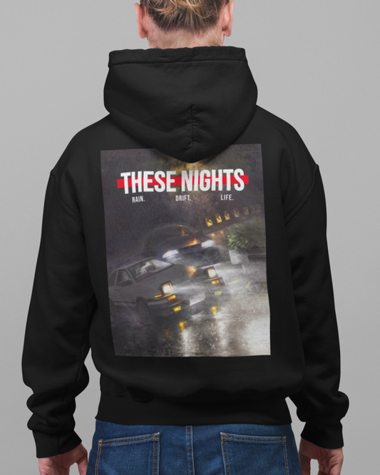 TOKYO NIGHTS Backprint Oversized Hoodie