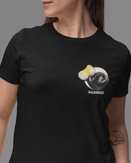 WASCHBÄR Brustdruck T-Shirt