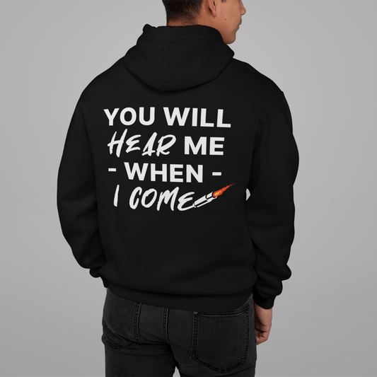 YOU WILL HEAR ME Backprint Oversized Hoodie