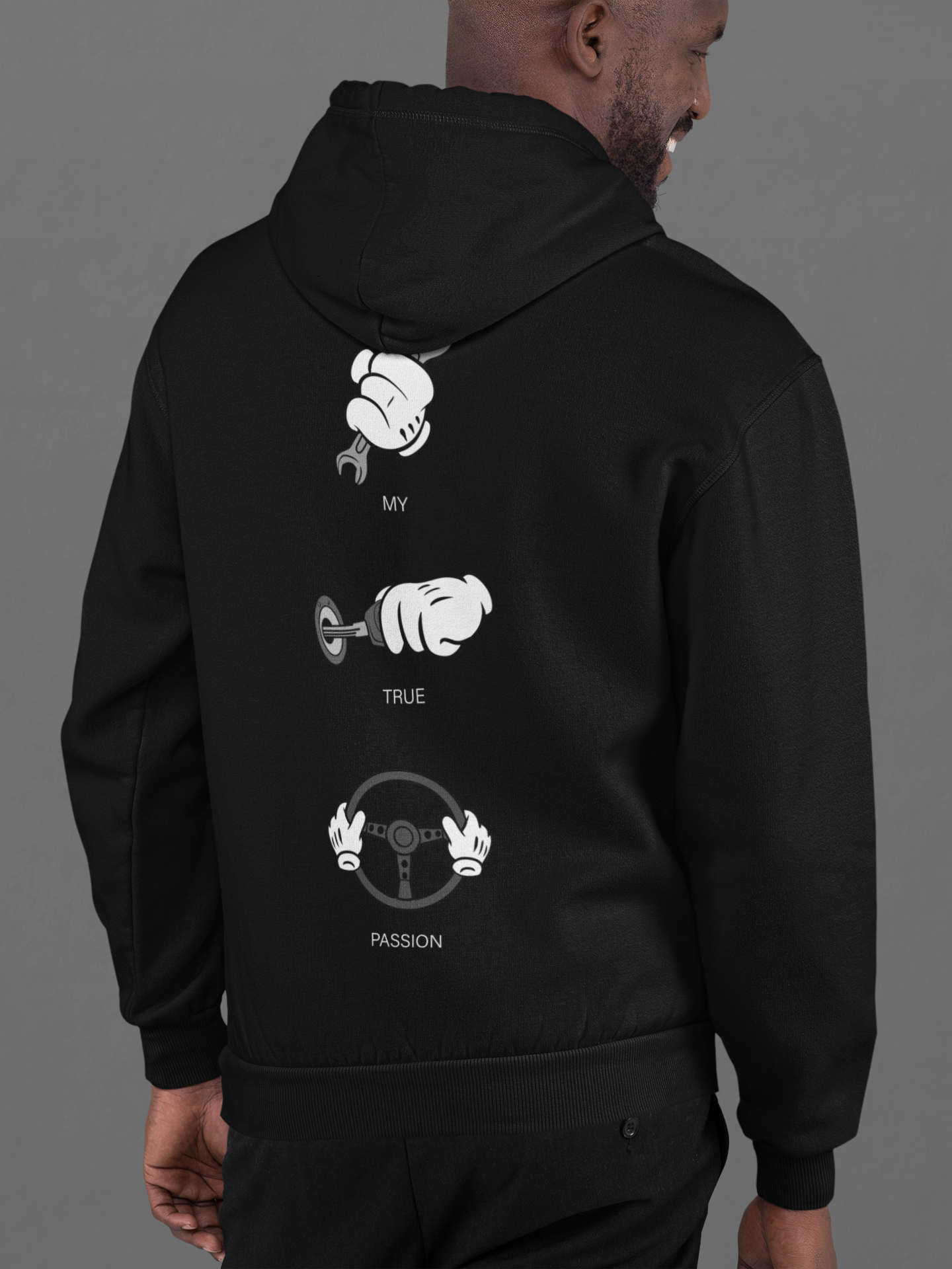 MY TRUE PASSION Backprint Oversized Hoodie