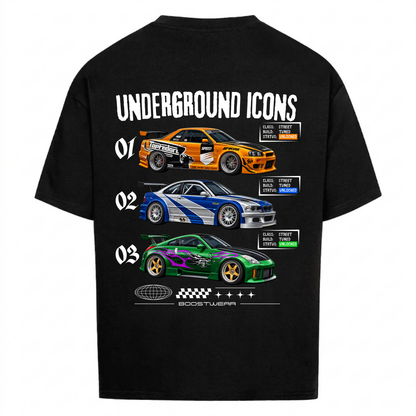 UNDERGROUND ICONS - Backprint Premium T-Shirt