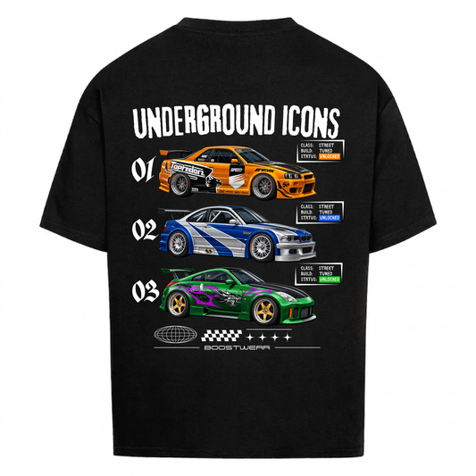 UNDERGROUND ICONS - Backprint Premium T-Shirt