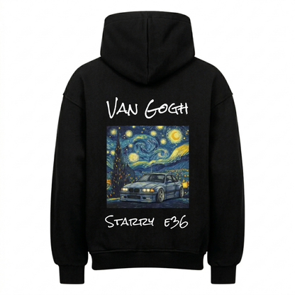 Van Gogh x Car Personalisiert - Backprint Hoodie
