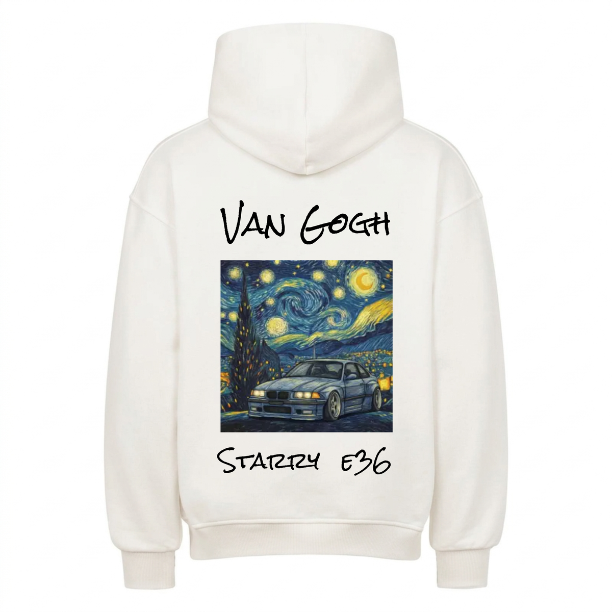 Van Gogh x Car Personalisiert - Backprint Hoodie