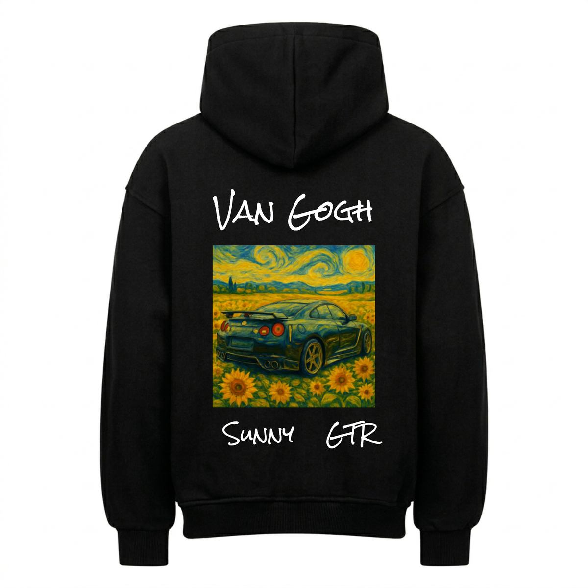 Van Gogh Sunflowers x Car Personalisiert - Backprint Hoodie