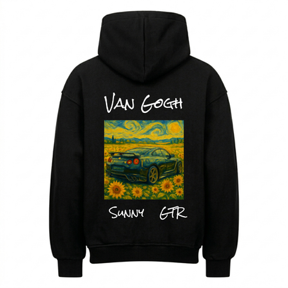Van Gogh Sunflowers x Car Personalisiert - Backprint Hoodie