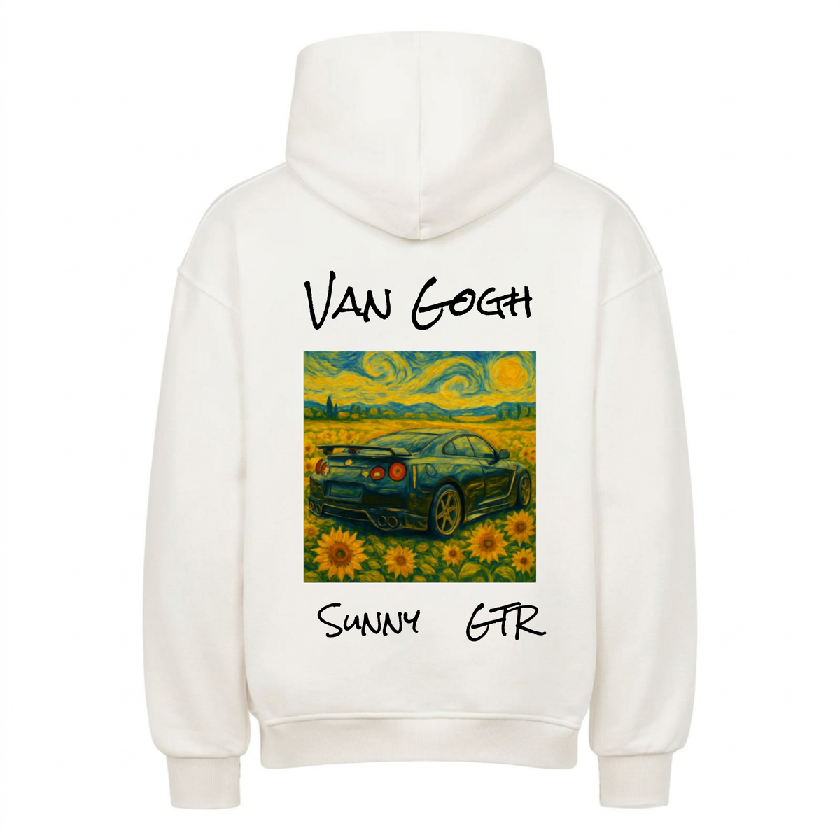 Van Gogh Sunflowers x Car Personalisiert - Backprint Hoodie