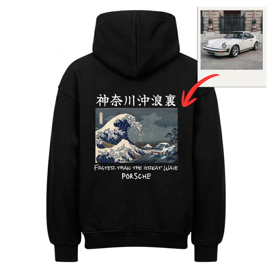 GreatWave x Car Personalisiert - Backprint Hoodie