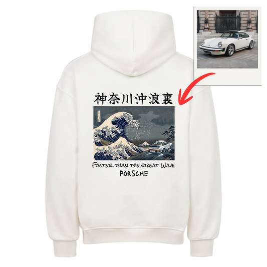 GreatWave x Car Personalisiert - Backprint Hoodie