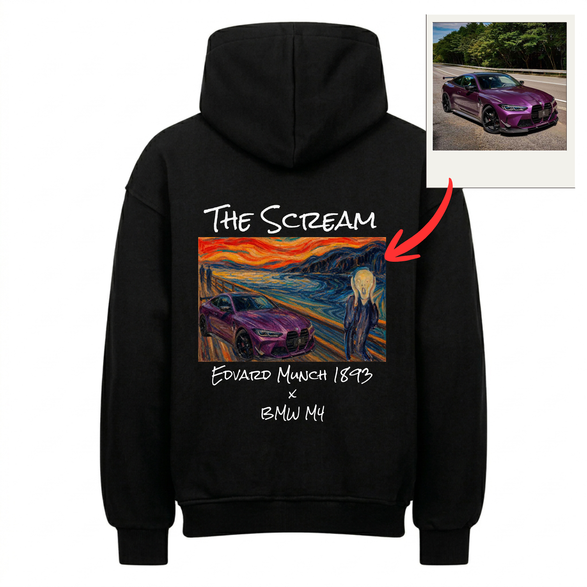 TheScream x Car Personalisiert - Backprint Hoodie