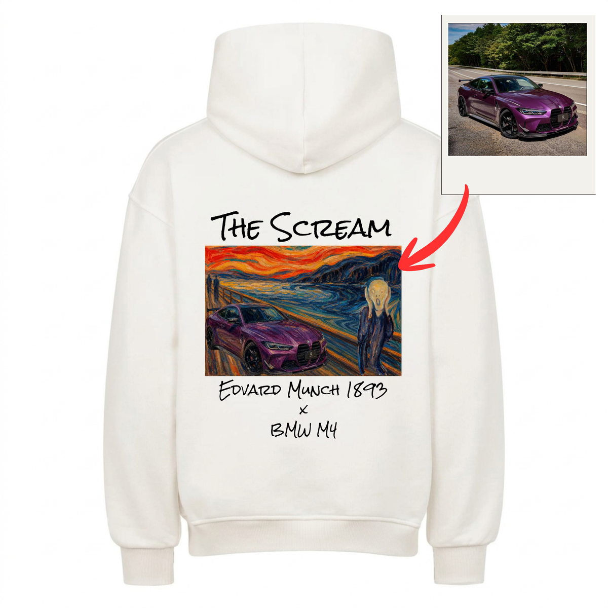 TheScream x Car Personalisiert - Backprint Hoodie