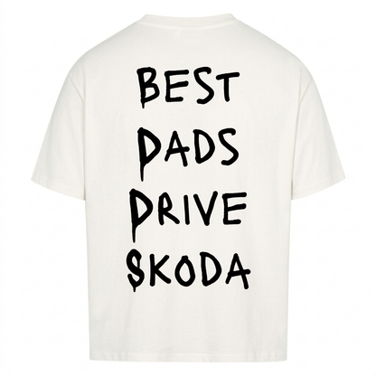 BEST DADS DRIVE SKODA Backprint Premium T-Shirt