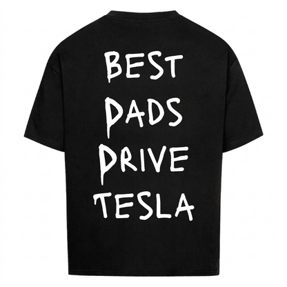 BEST DADS DRIVE TESLA Backprint Premium T-Shirt