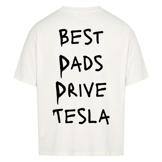 BEST DADS DRIVE TESLA Backprint Premium T-Shirt