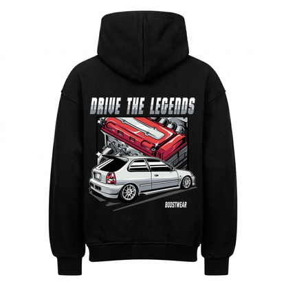 DRIVE THE LEGENDS Backprint Premium Hoodie