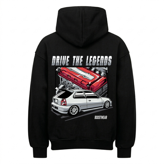 DRIVE THE LEGENDS Backprint Premium Hoodie