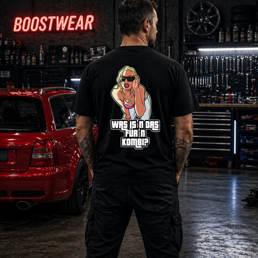 WAS ISN DAS FÜRN KOMBI Backprint Premium T-Shirt