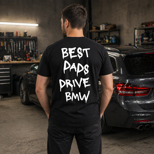 BEST DADS DRIVE BMW Backprint Premium T-Shirt