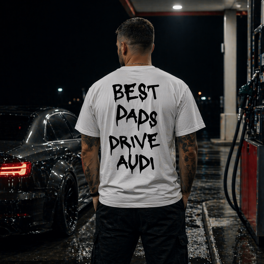 BEST DADS DRIVE AUDI Backprint Premium T-Shirt