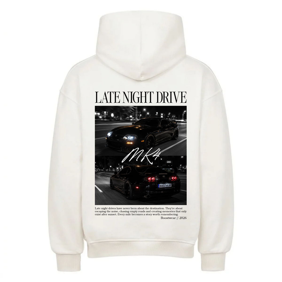 Late Night Drive MK4 Edition Backprint Premium Hoodie