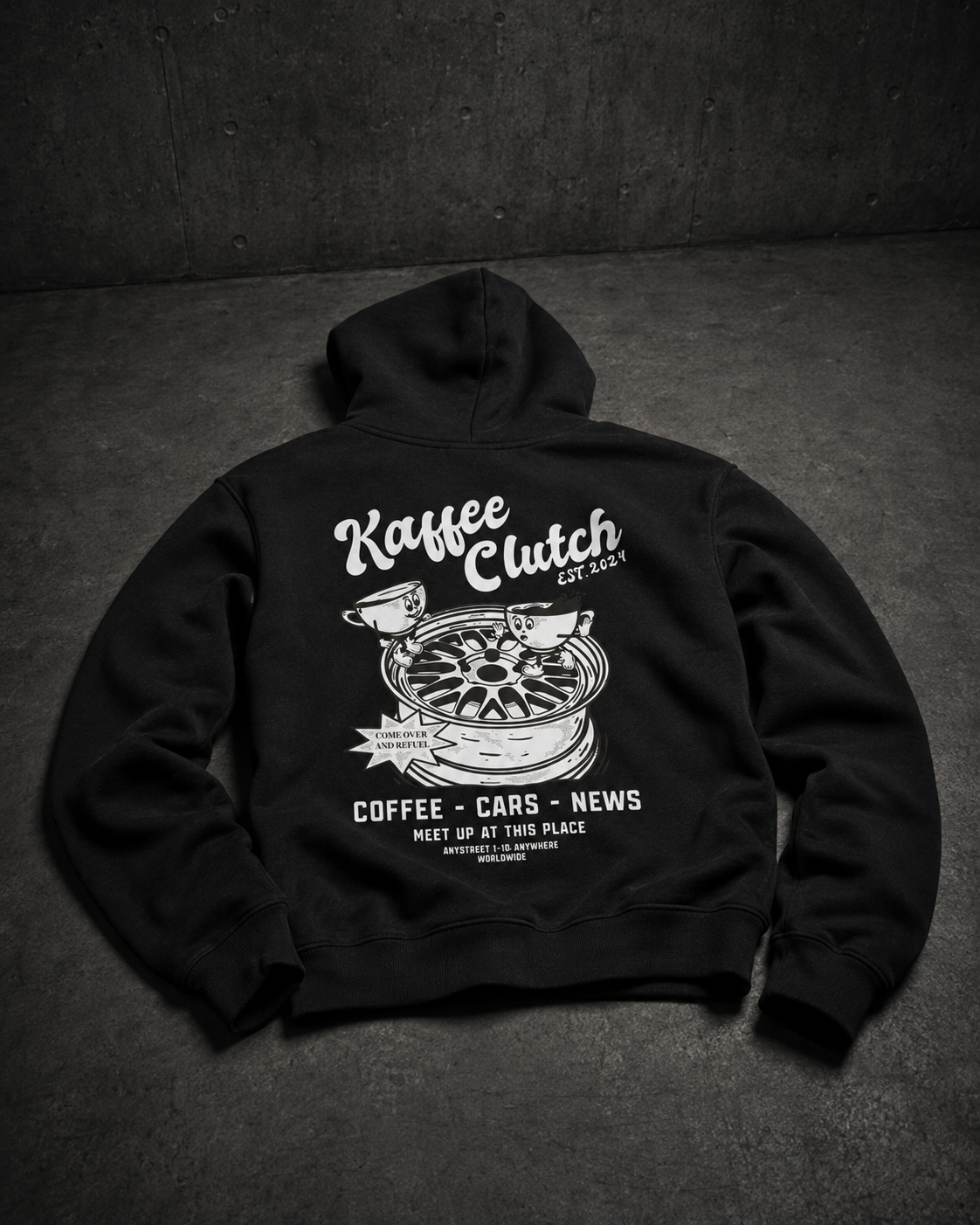 KAFFEE CLUTCH Backprint Premium Hoodie