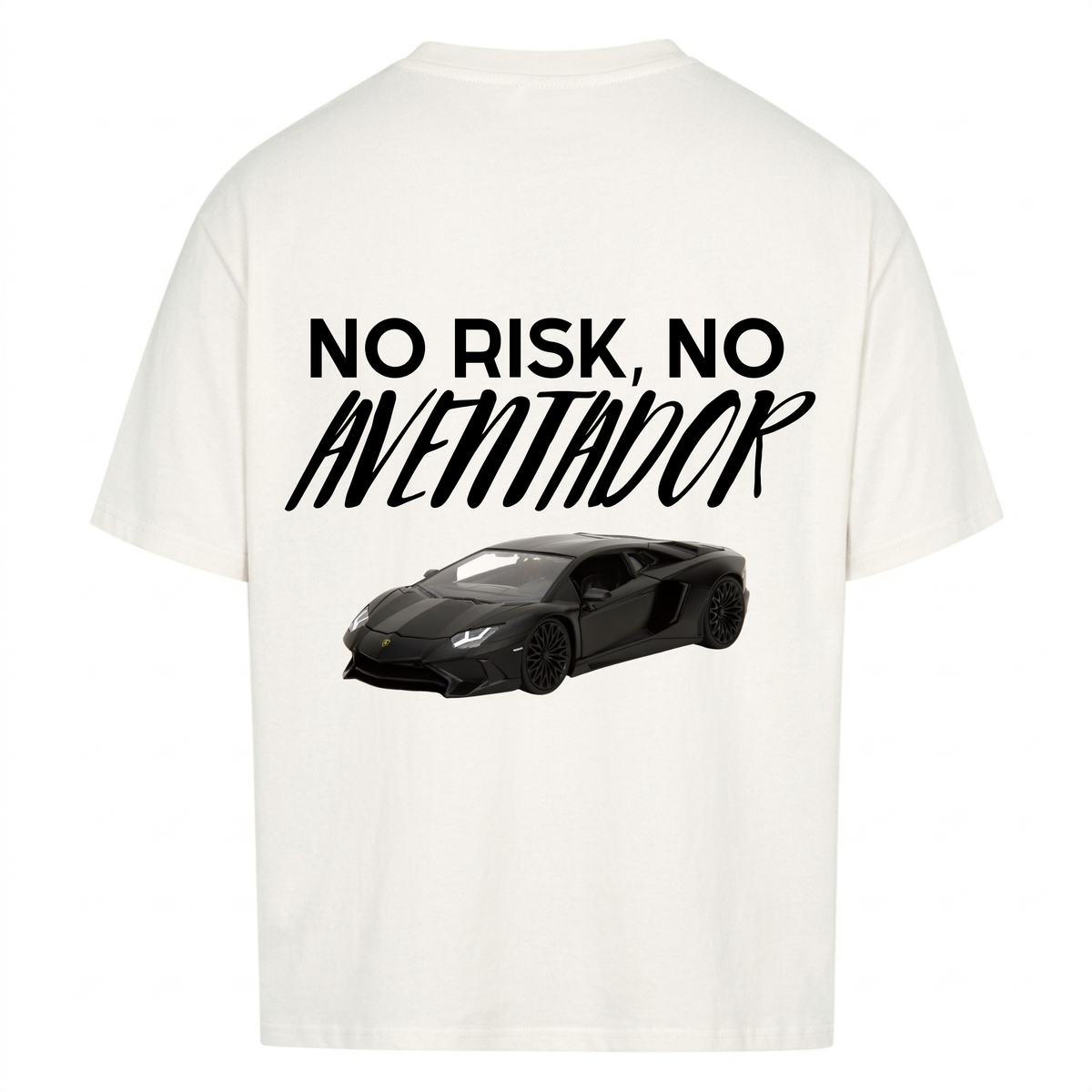 NO RISK, NO AVENTADOR - Backprint Premium T-Shirt