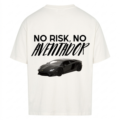 NO RISK, NO AVENTADOR - Backprint Premium T-Shirt