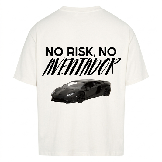 NO RISK, NO AVENTADOR - Backprint Premium T-Shirt