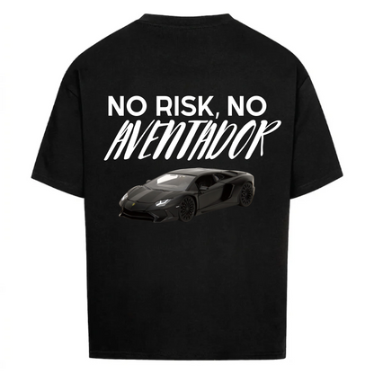 NO RISK, NO AVENTADOR - Backprint Premium T-Shirt
