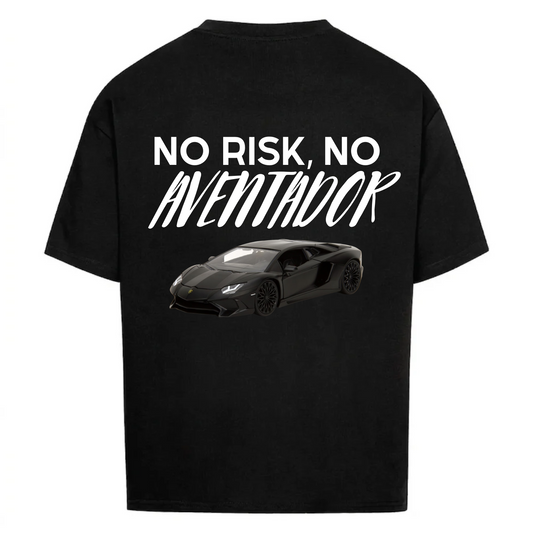 NO RISK, NO AVENTADOR - Backprint Premium T-Shirt