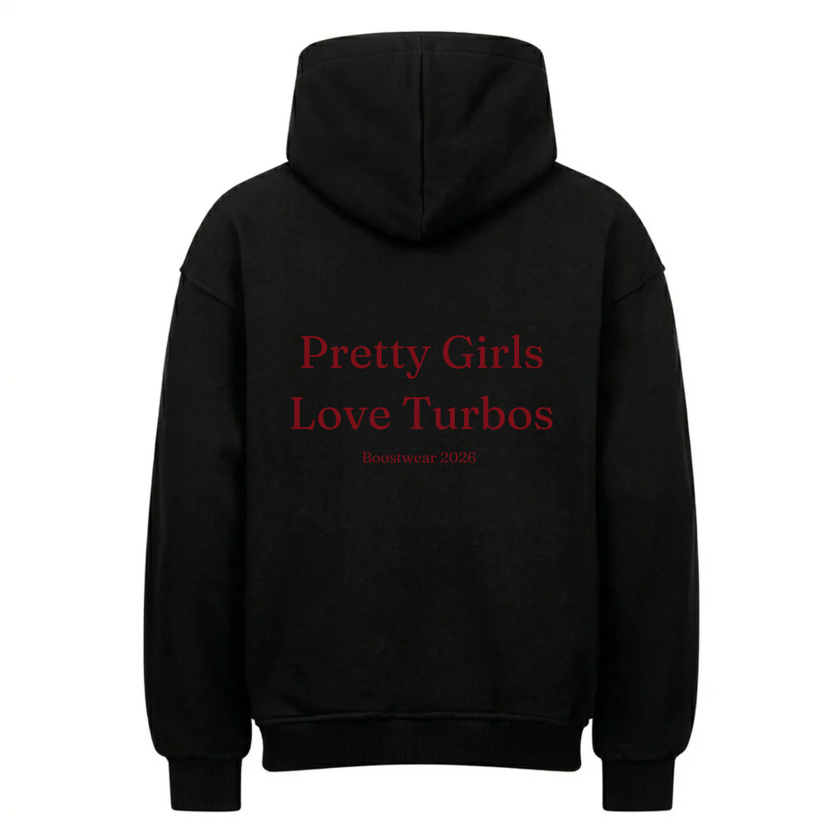 PRETTY GIRLS LOVE TURBOS Backprint Premium Hoodie