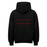 PRETTY GIRLS LOVE TURBOS Backprint Premium Hoodie