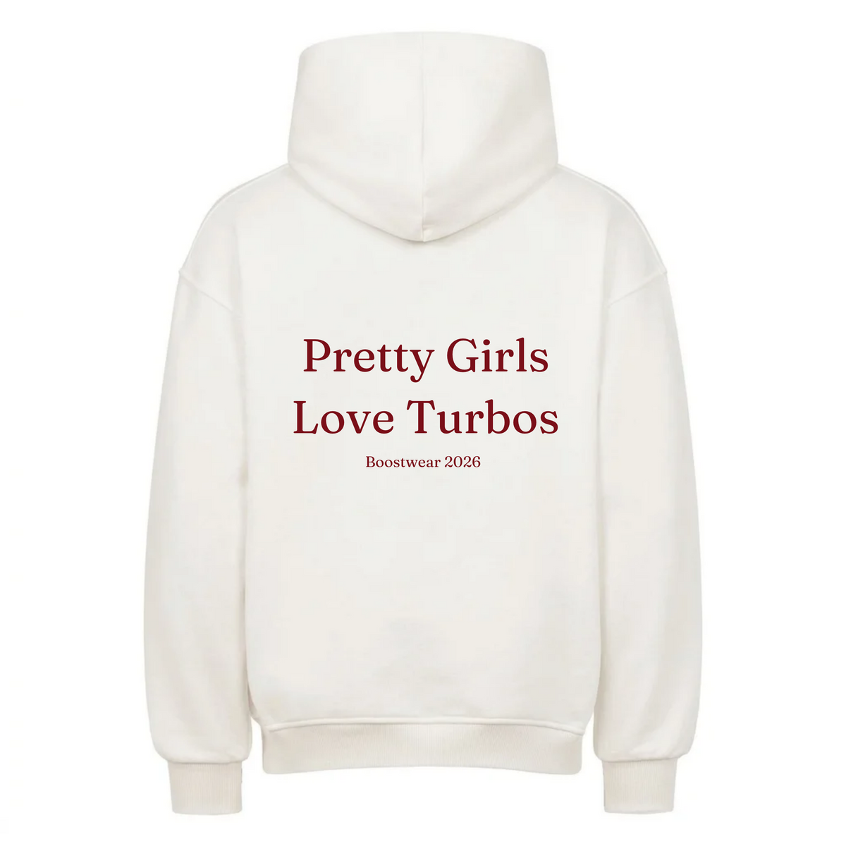 PRETTY GIRLS LOVE TURBOS Backprint Premium Hoodie