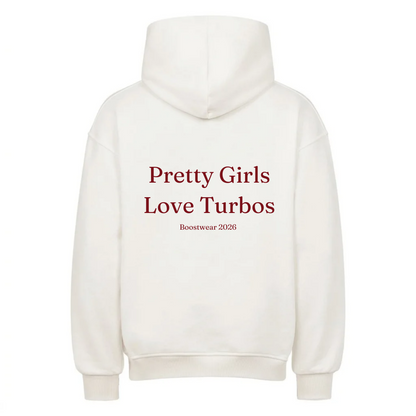 PRETTY GIRLS LOVE TURBOS Backprint Premium Hoodie