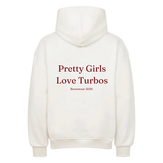 PRETTY GIRLS LOVE TURBOS Backprint Premium Hoodie